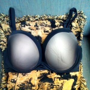 Le Mystere 38DD/E Infinite Possibilities Push Up Plunge Bra Black EUC